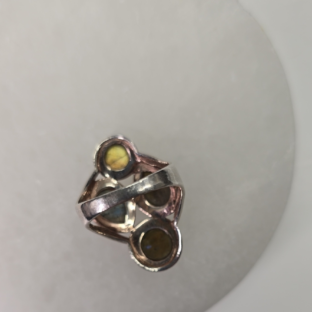 Labradorite Multi-Stone Silver Ring - image 2